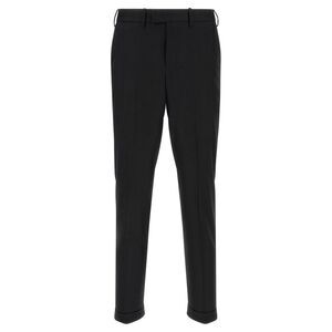 PT Torino Black Virgin Wool Dress Men's Pants